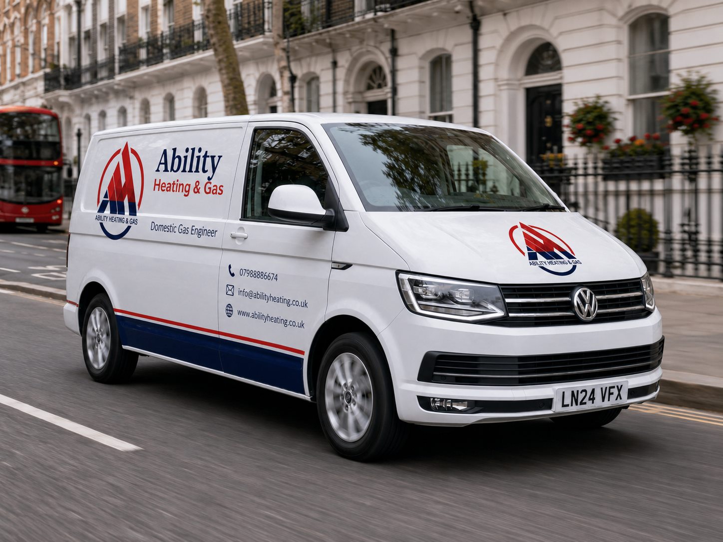 Ability Heating & Gas van on a London street